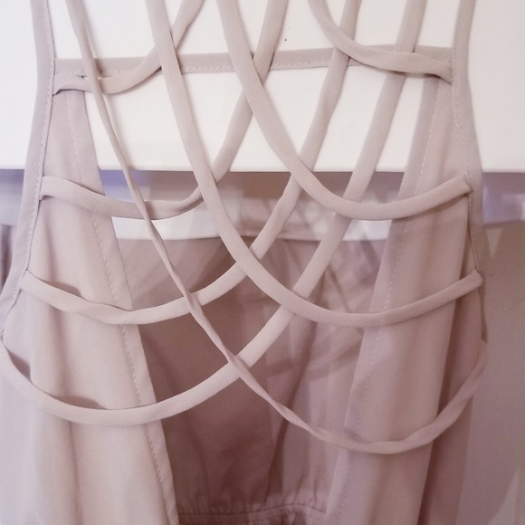 Last April Designer Dress Tan Small - Picture 2 of 3